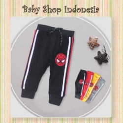 large celana training spiderman hitam